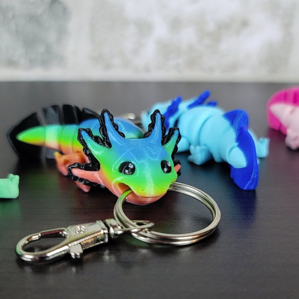 Axolotl Keychain | Fidget Toy |  Unique Gift | 3D Printed